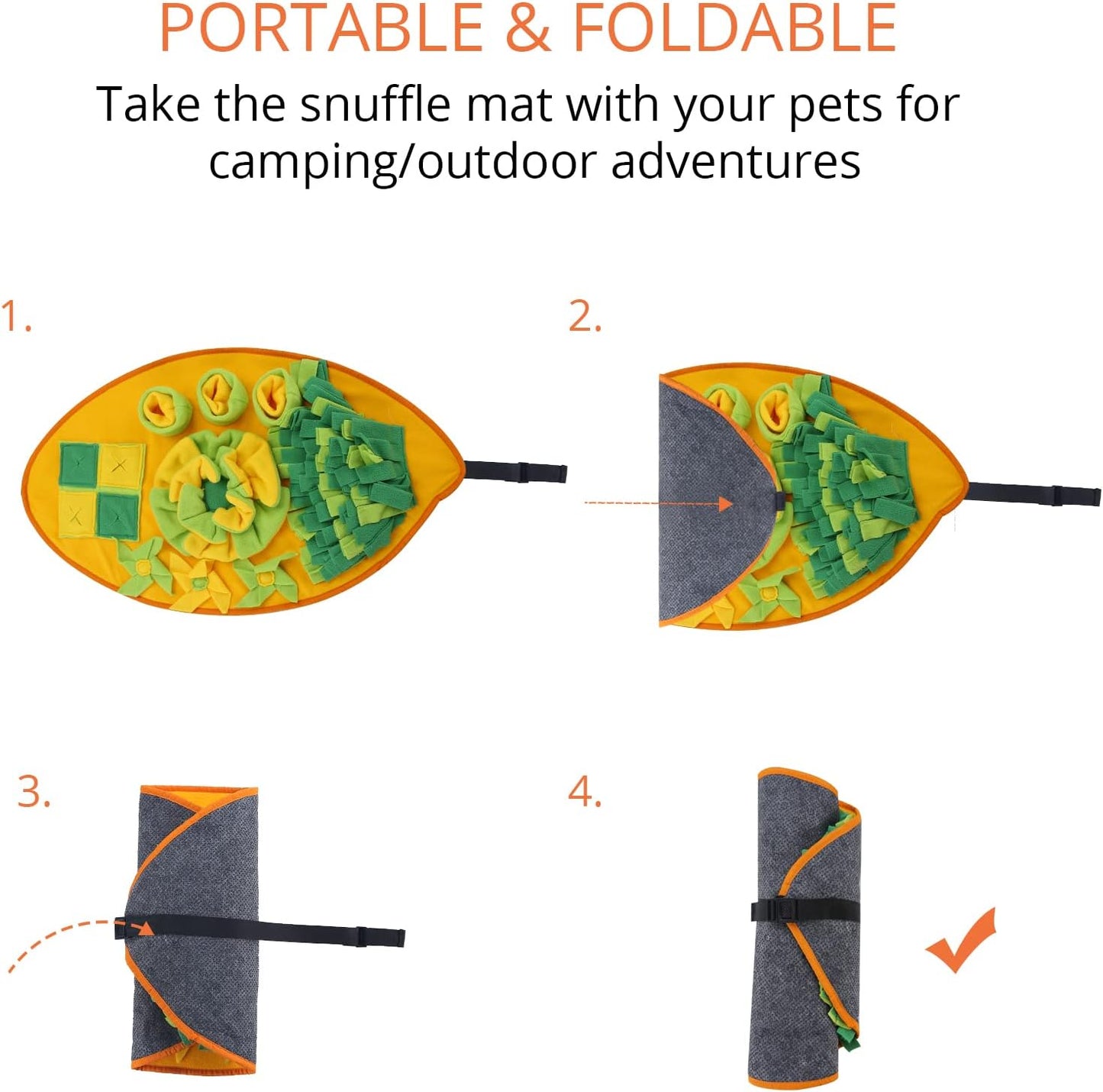 Pet Snuffle Mat for Dogs Sniffing Mat Pad for Medium Dogs,Puppy,Large Dogs,27.5X16.1Inch…