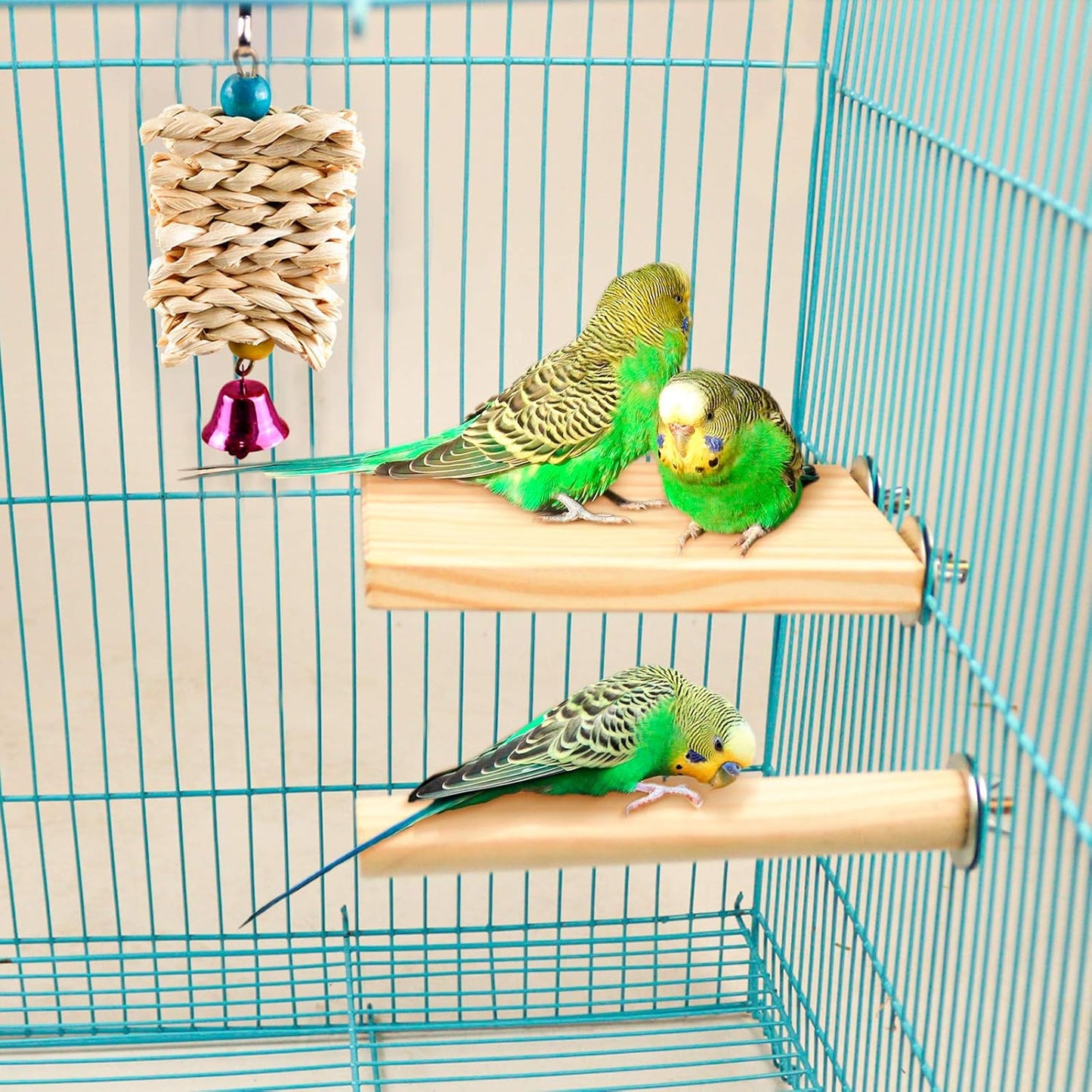 Hummingbird Bird Nest, Handwoven Straw Grass Hanging Bird Hut Grass Woven Parakeet Breeding Cave Cozy Resting Place Sparrow House for Cockatiel Parrots Parakeet Conures Finch (H02)