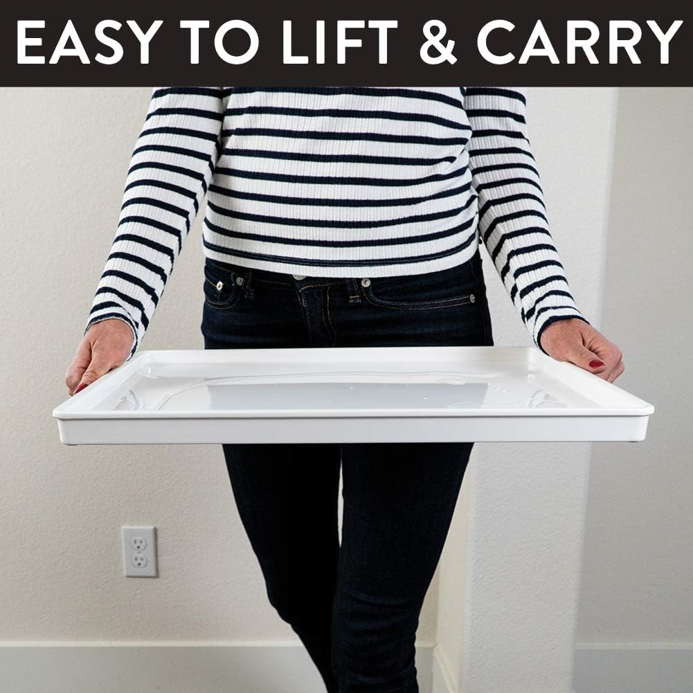 Cat Food Mat, Small & Large Pet Feeding Mat, Waterproof Cat Tray for Food and Water, Silicone Pet Placemat, Non-Slip Mats for Cats, Easy to Clean Tray for Pets Bowls (Hard Tray,Marshmallow)