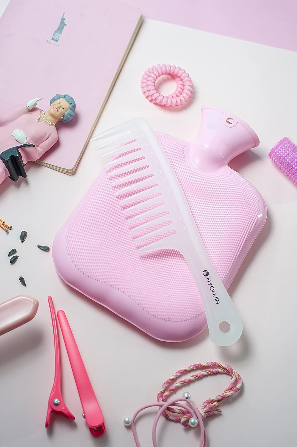 Wide Tooth Comb Detangling Hair Brush Paddle Hair Comb Care Handgrip Comb-Best Styling Comb for Long Wet or Curly Reduce Hair Loss and Dandruff & Headache-Minimal Breakages