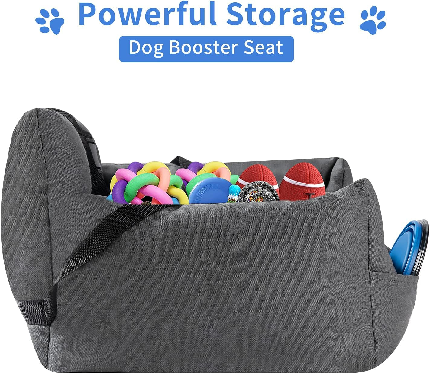Dog Car Seat，Pet Booster Seat Dog Bed Pet Travel Safety Car Seat with Storage Pocket for Small Dogs or Cats