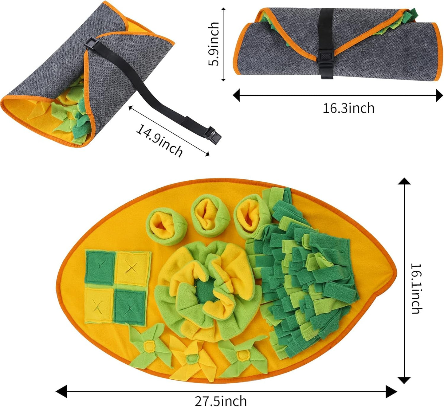 Pet Snuffle Mat for Dogs Sniffing Mat Pad for Medium Dogs,Puppy,Large Dogs,27.5X16.1Inch…