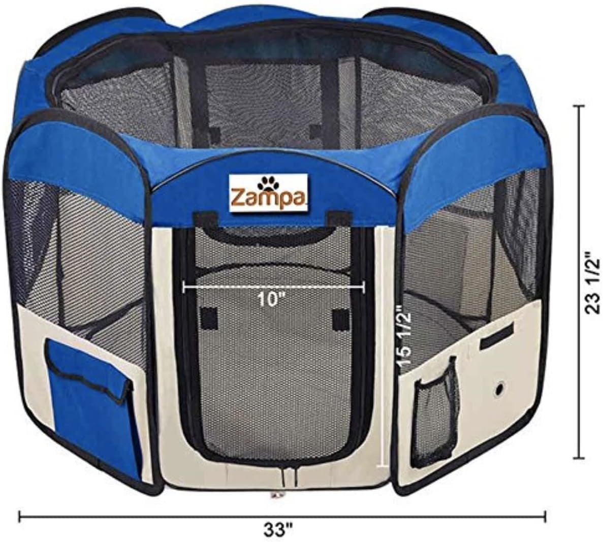 Dog Playpen Medium 45"X45"X24" Pop up Portable Playpen for Dogs and Cat, Foldable | Indoor/Outdoor Pen & Travel Pet Carrier + Carrying Case.
