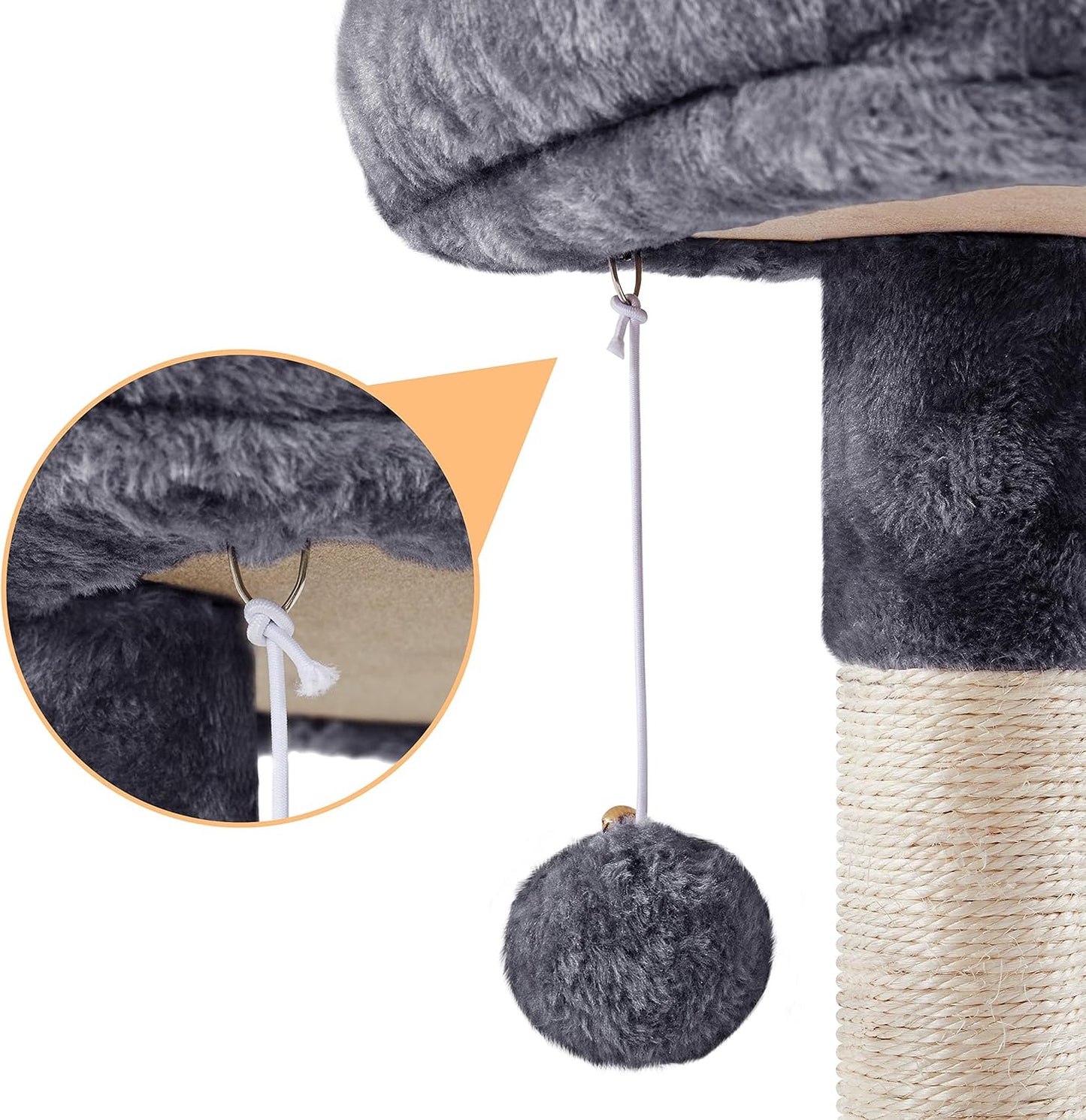 Cat Tree, 34In Cat Tower, Multi-Level Cat Condo with Extra Scratch Boards and Sisal Posts as Kitty Activity Center Pet Stand Tree for Indoor Kittens