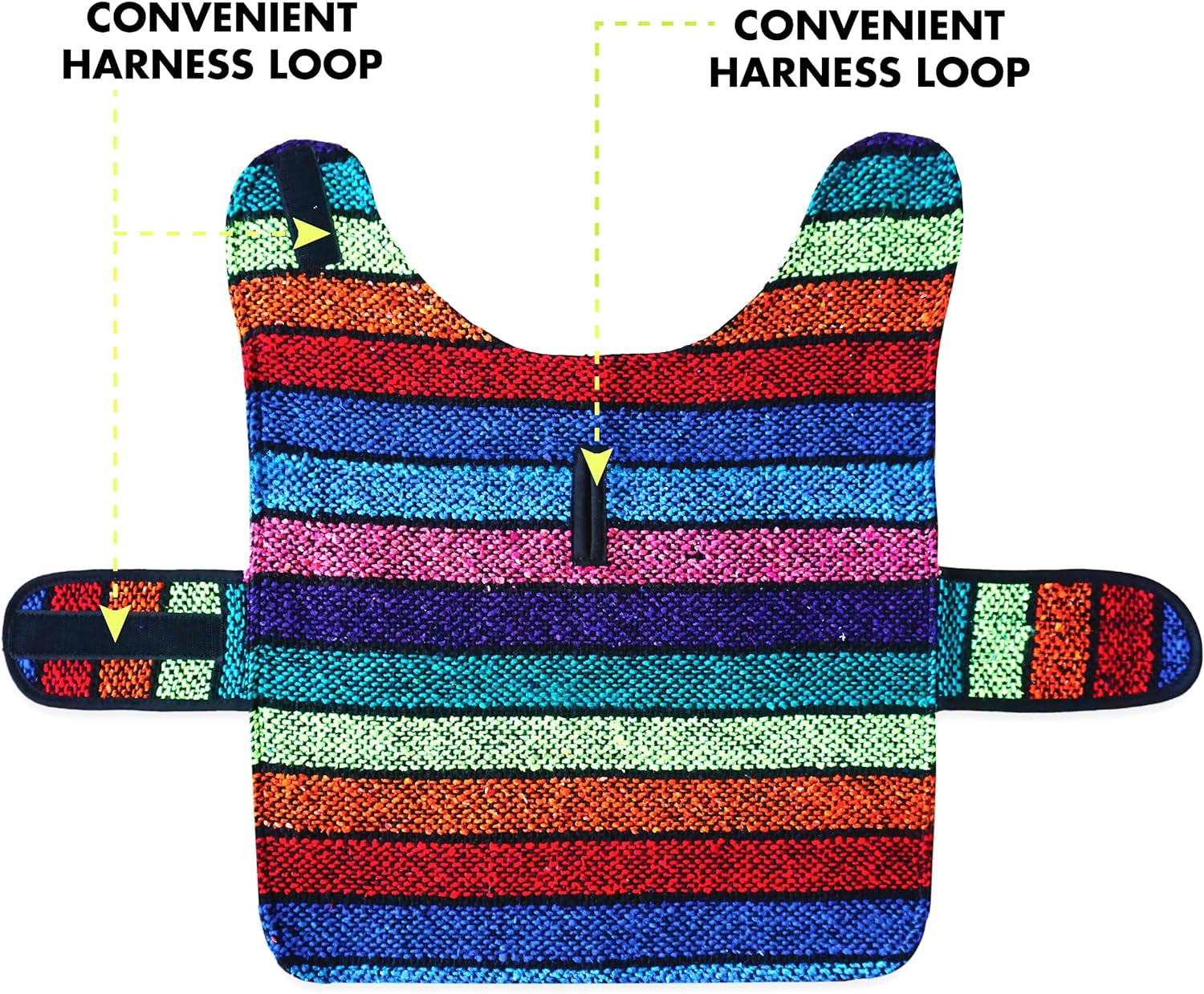 Handmade Dog Poncho from Authentic Mexican Blanket - Dog Clothes – Chihuahua Coat - Costume - Sweater - Vest (Multi Color, Medium)